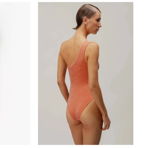 NWT Baobab Nikka One Shoulder One Piece Swimsuit Size XS Mandarine - Picture 2 of 16
